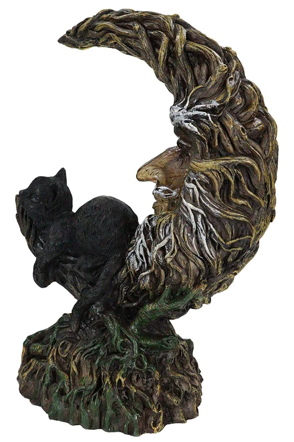 Black Cat on Moon Statue - Image 5