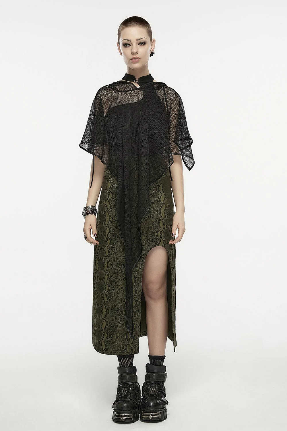 Black Coven Hooded Cloak - Image 5