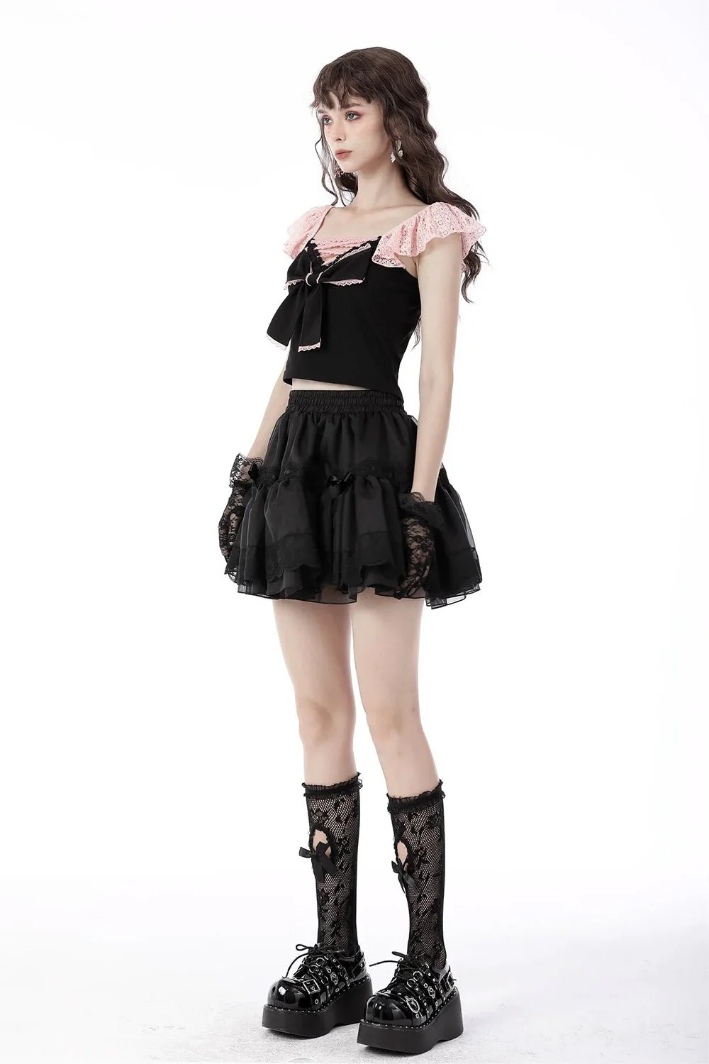 Black Cupcakes Ruffle Skirt - Image 4