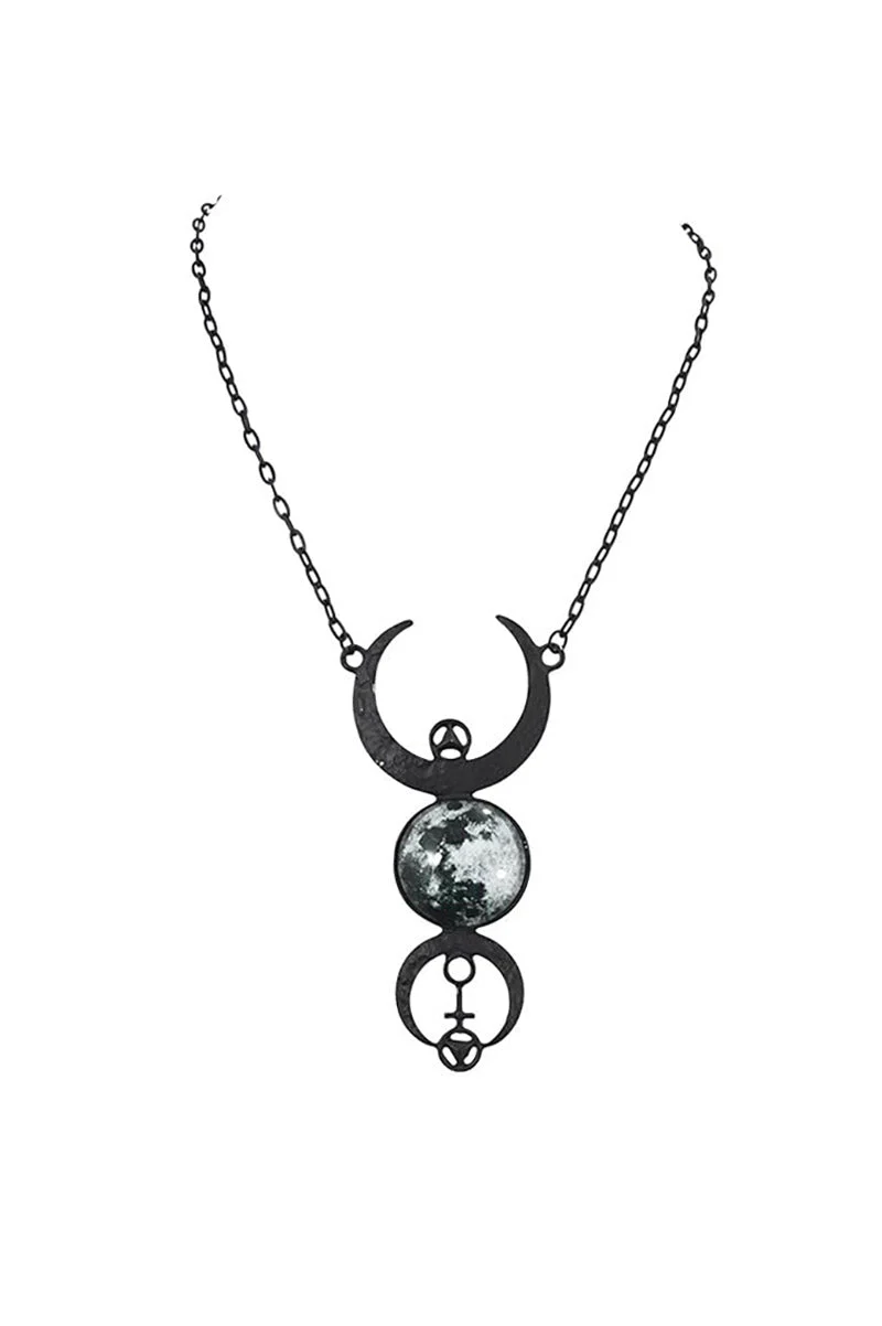 Black Full Moon Necklace - Image 3