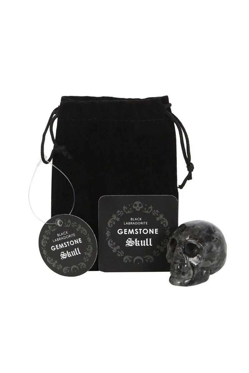Black Labradorite Crystal Skull - Image 2