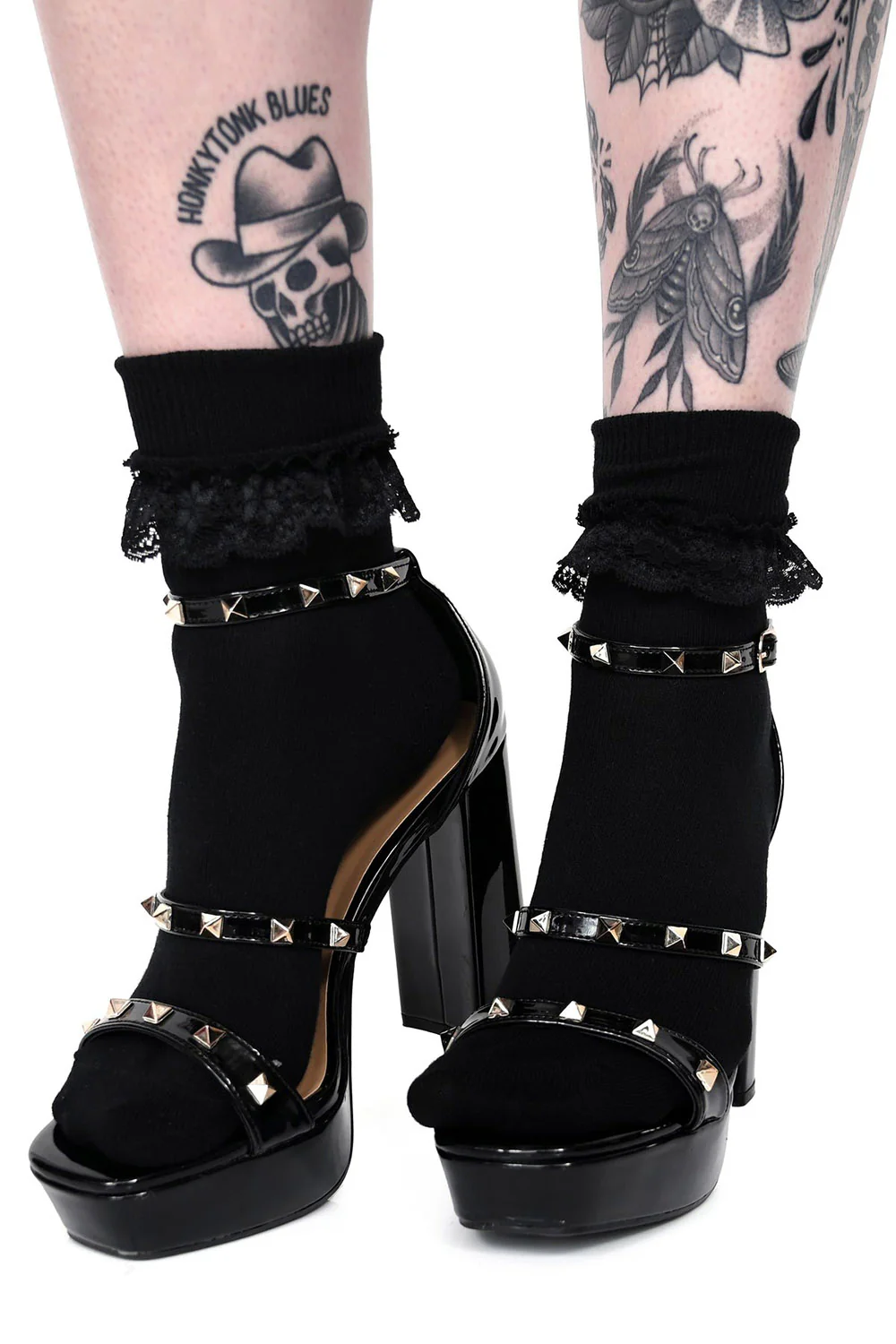 Black Lace Bobby Socks - Image 2