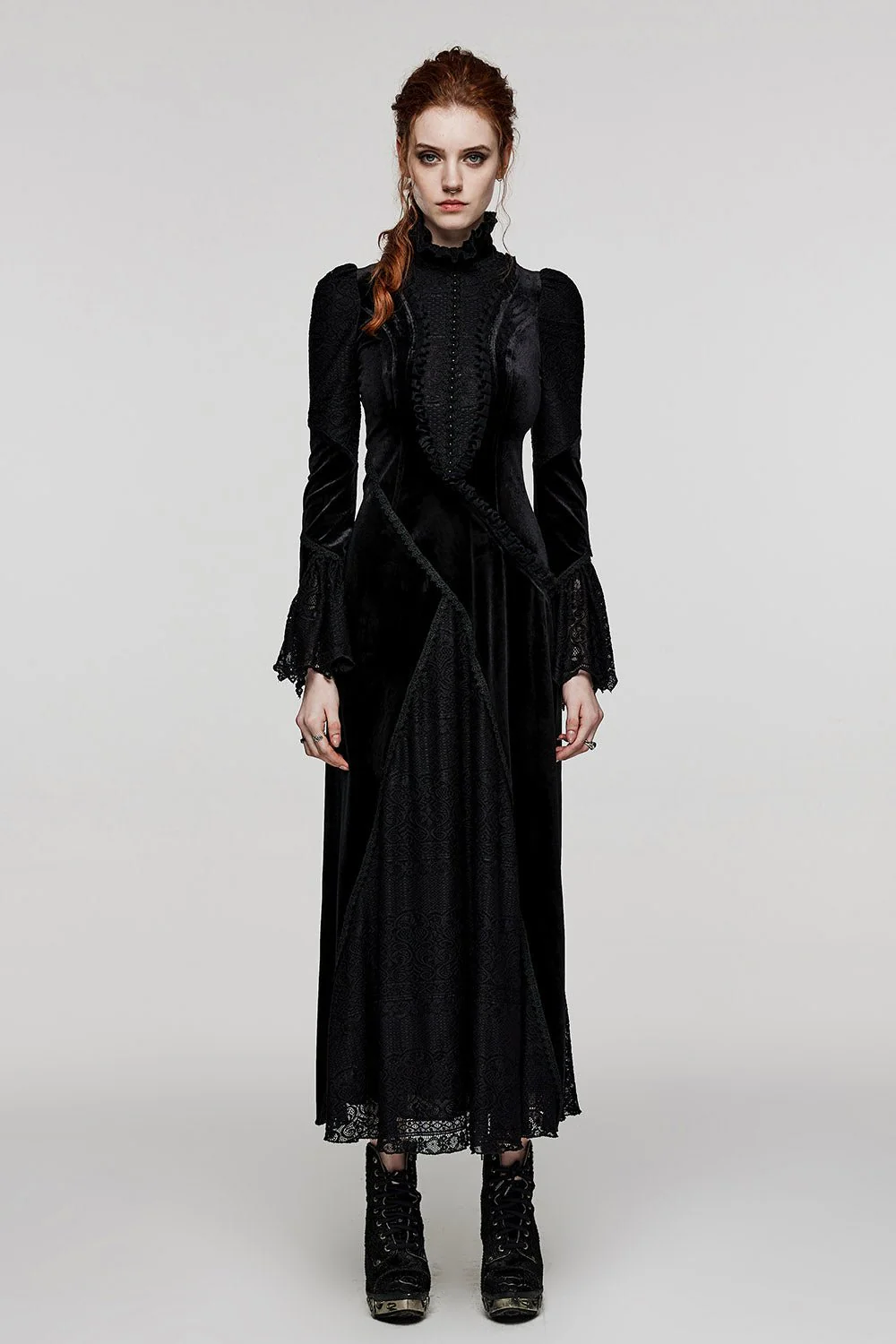 Black Madonna Gothic Dress - Image 3