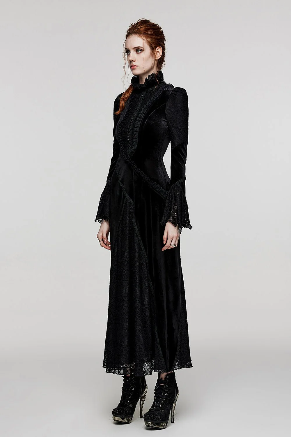 Black Madonna Gothic Dress - Image 4