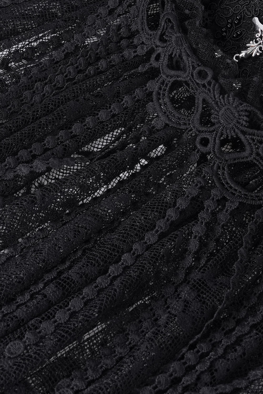 Black Madonna Long Gothic Veil - Image 8