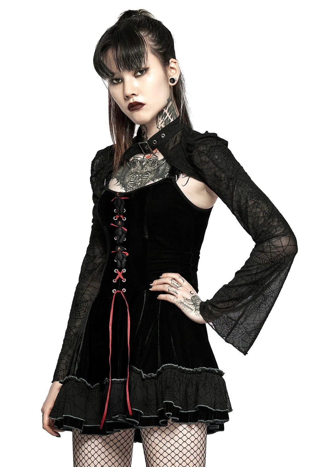 Black Magic Velvet Dress - Image 2