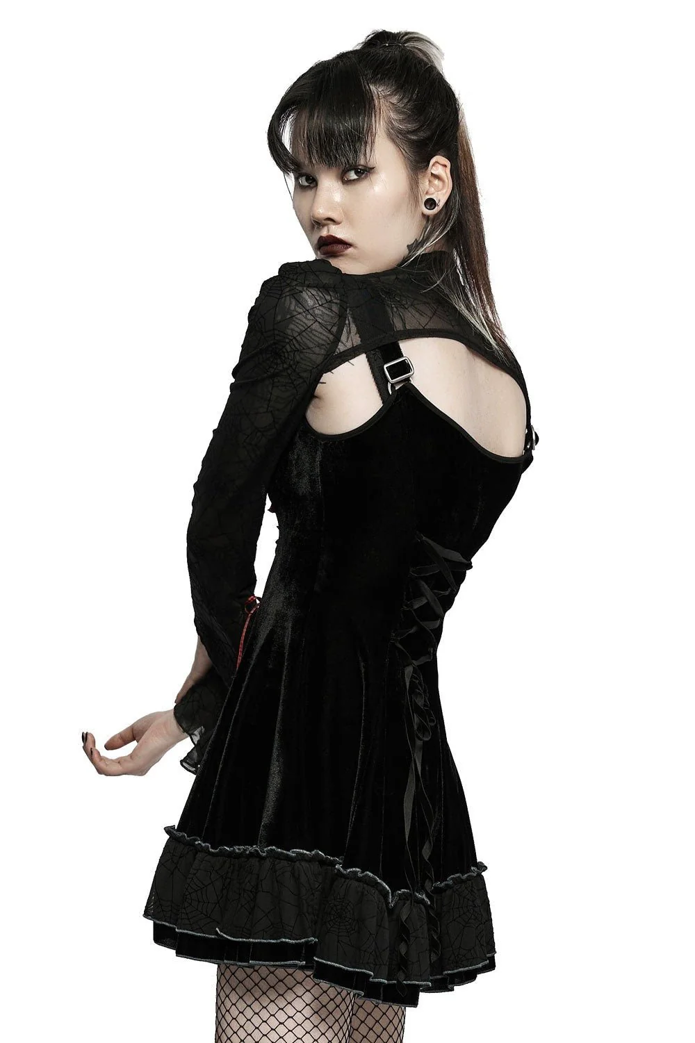 Black Magic Velvet Dress - Image 3