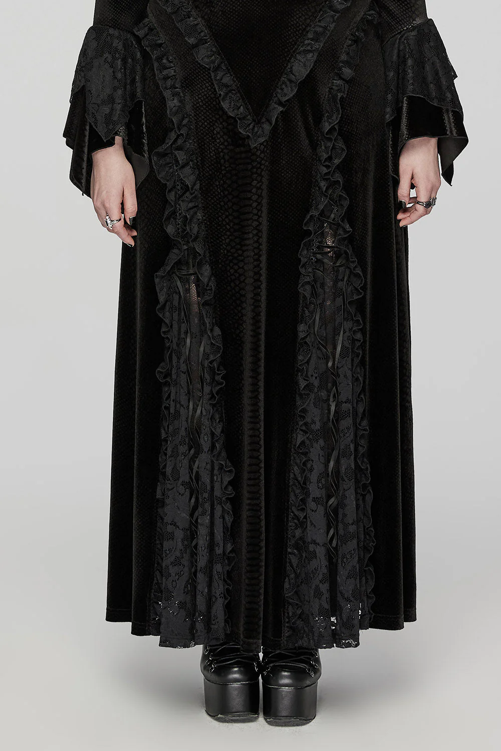 Black Majesty Vampire Goth Dress [Plus Size] - Image 6