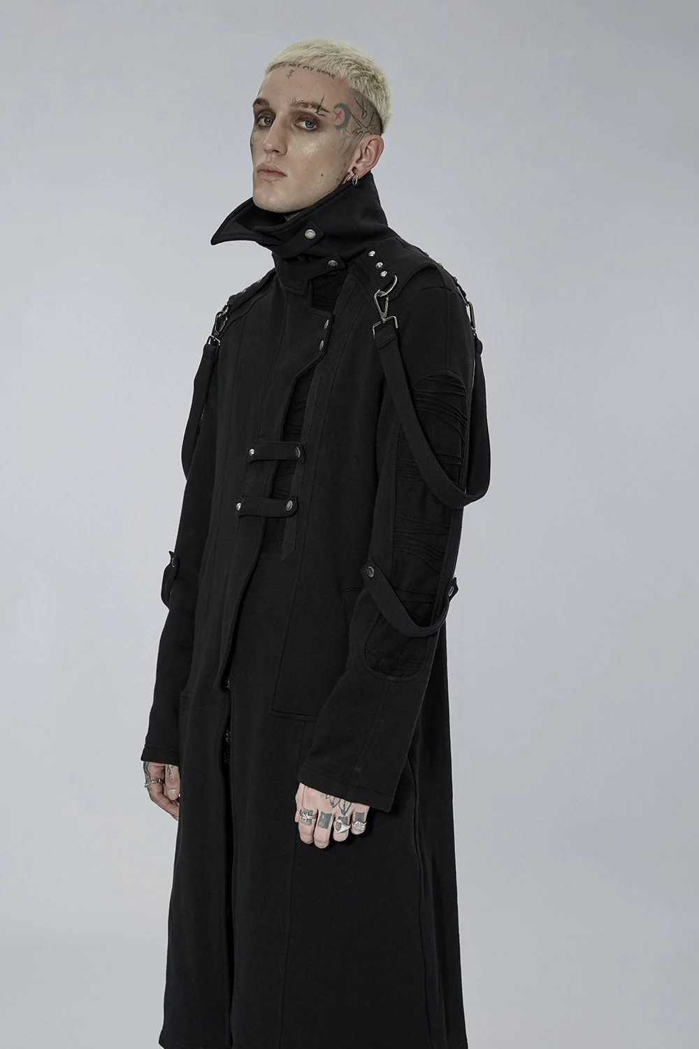 Black Militia Trench Coat - Image 6