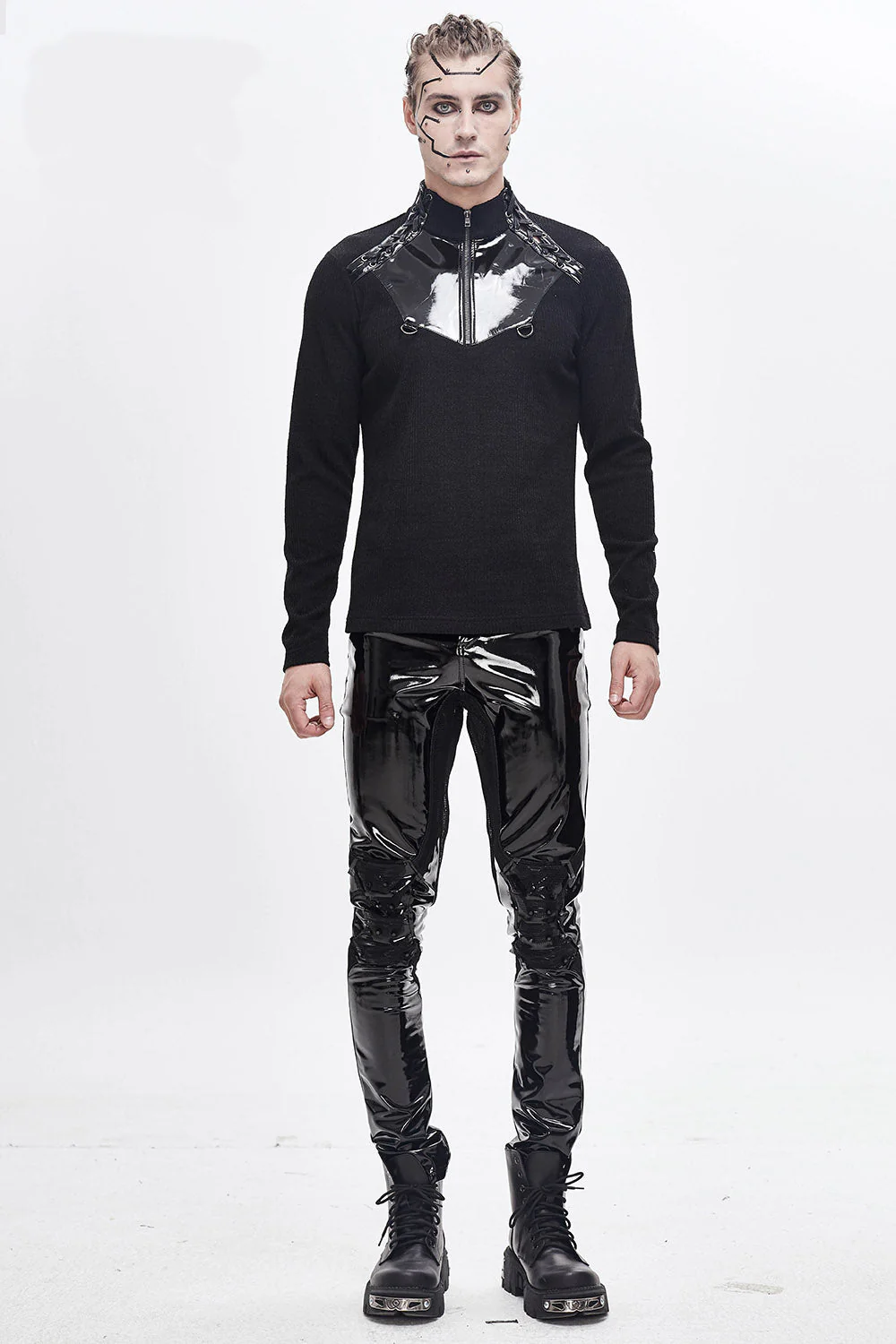 Black Moonlight Vinyl Pants - Image 4