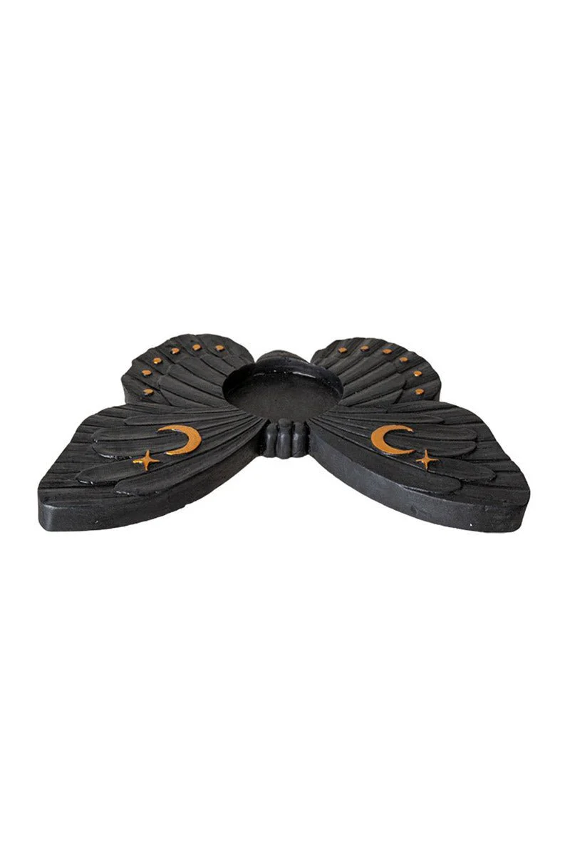 Black Moth Tealight Candle Holder - Image 4