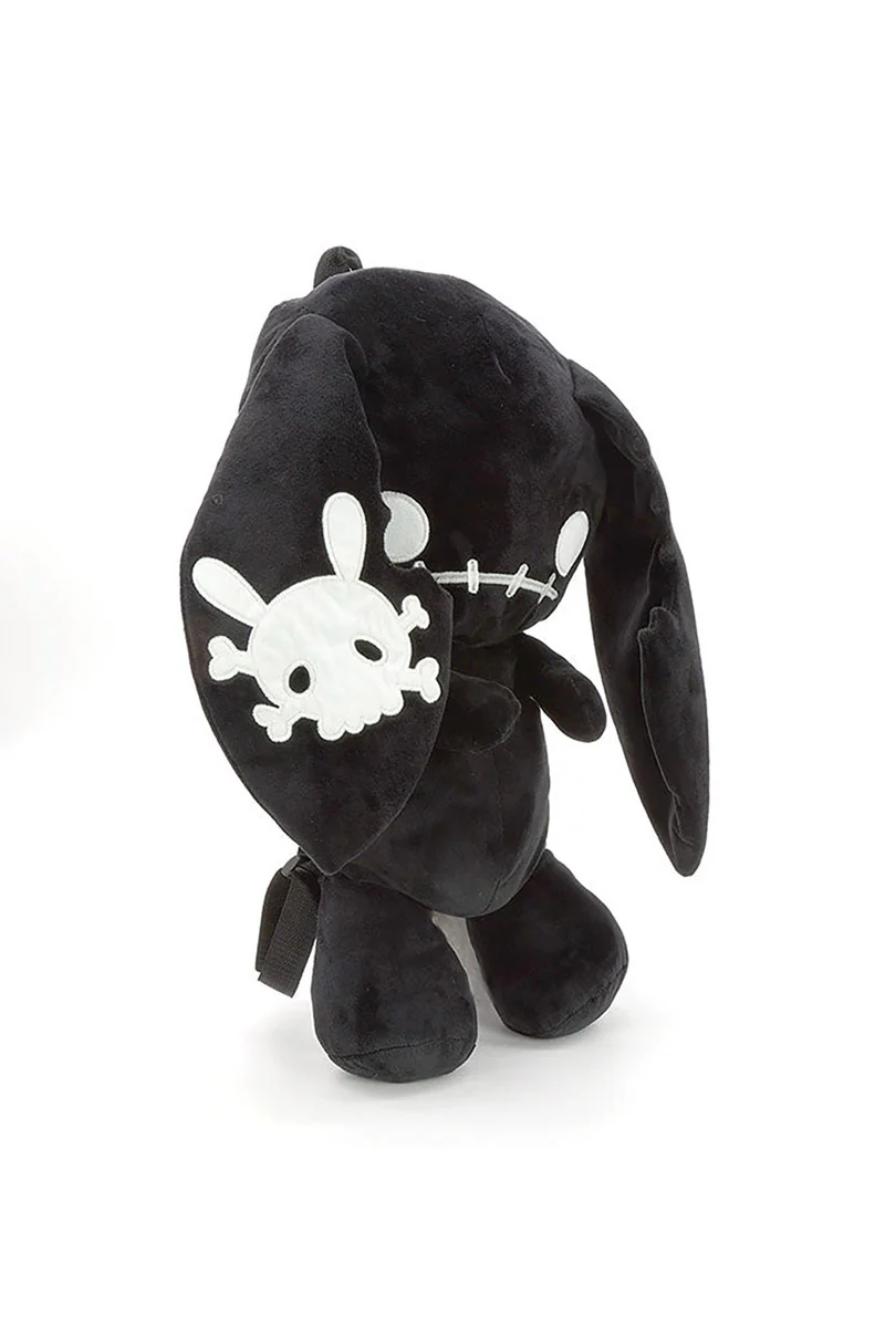 Black Naughty Bunny Stuffed Backpack - Image 2