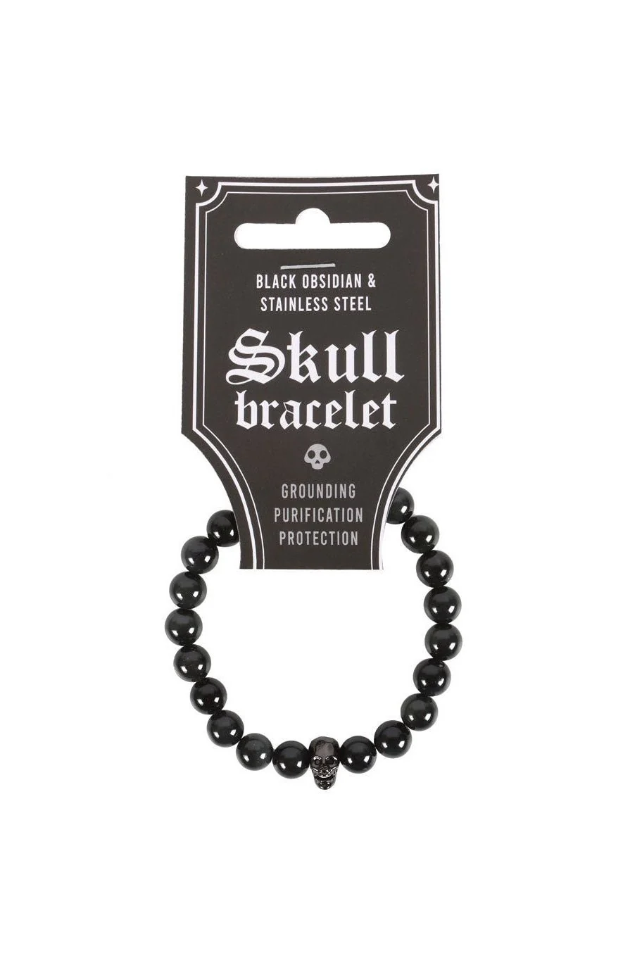 Black Obsidian Skull Bracelet - Image 2