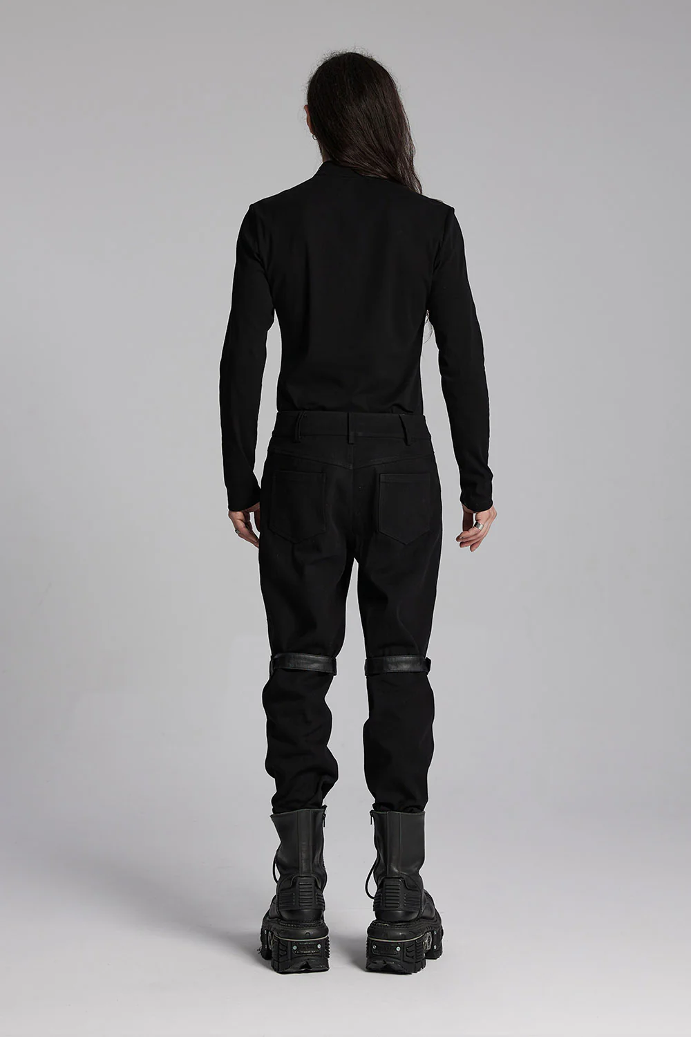 Black Oil Buckle Pants - Image 5