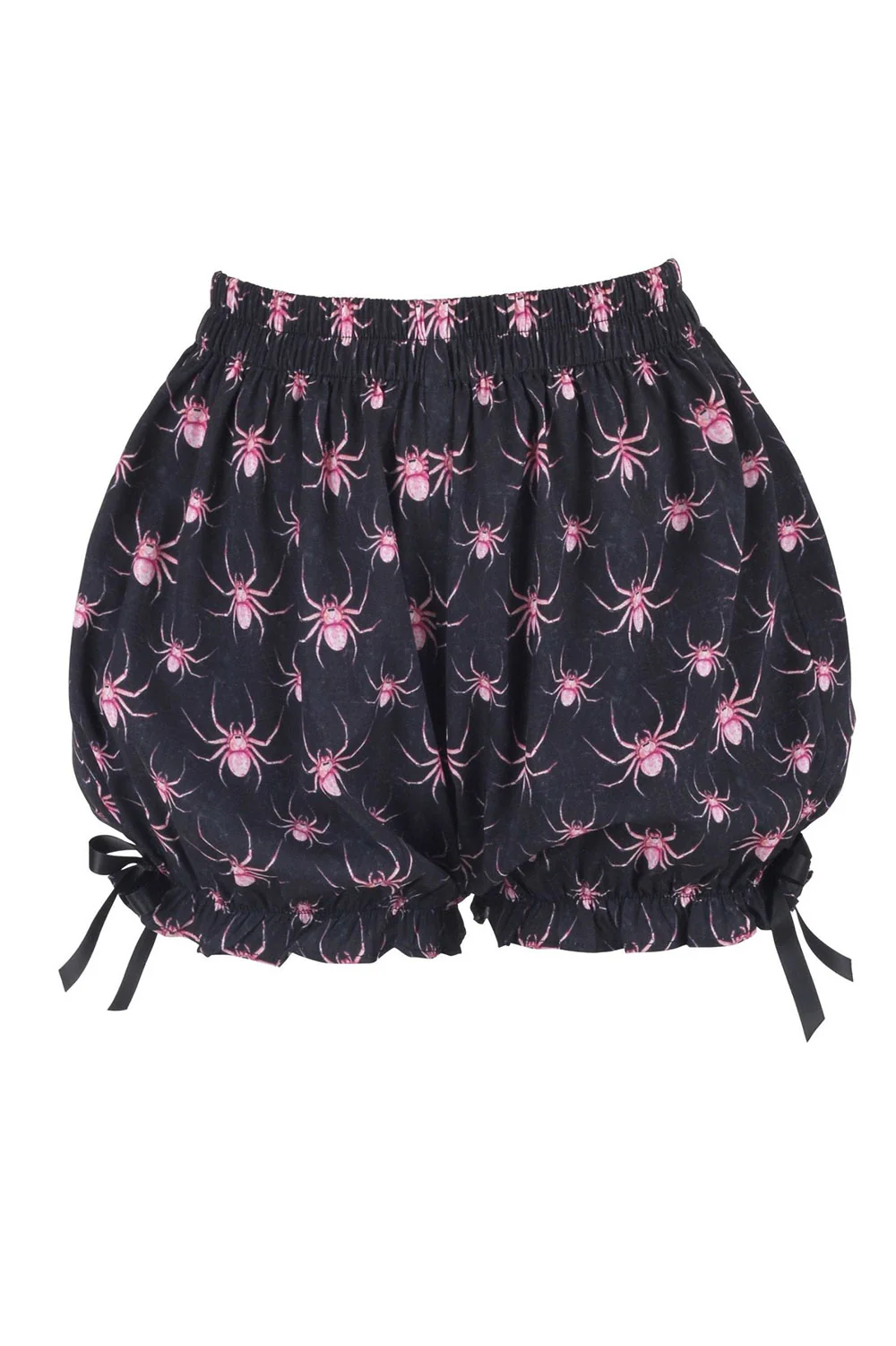 Black/Pink Spider Crepe Bloomers