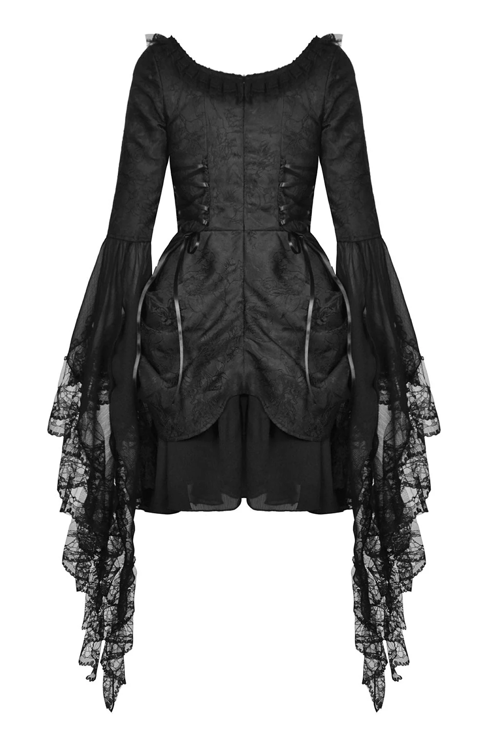 Black Prayer Bustle Dress - Image 7