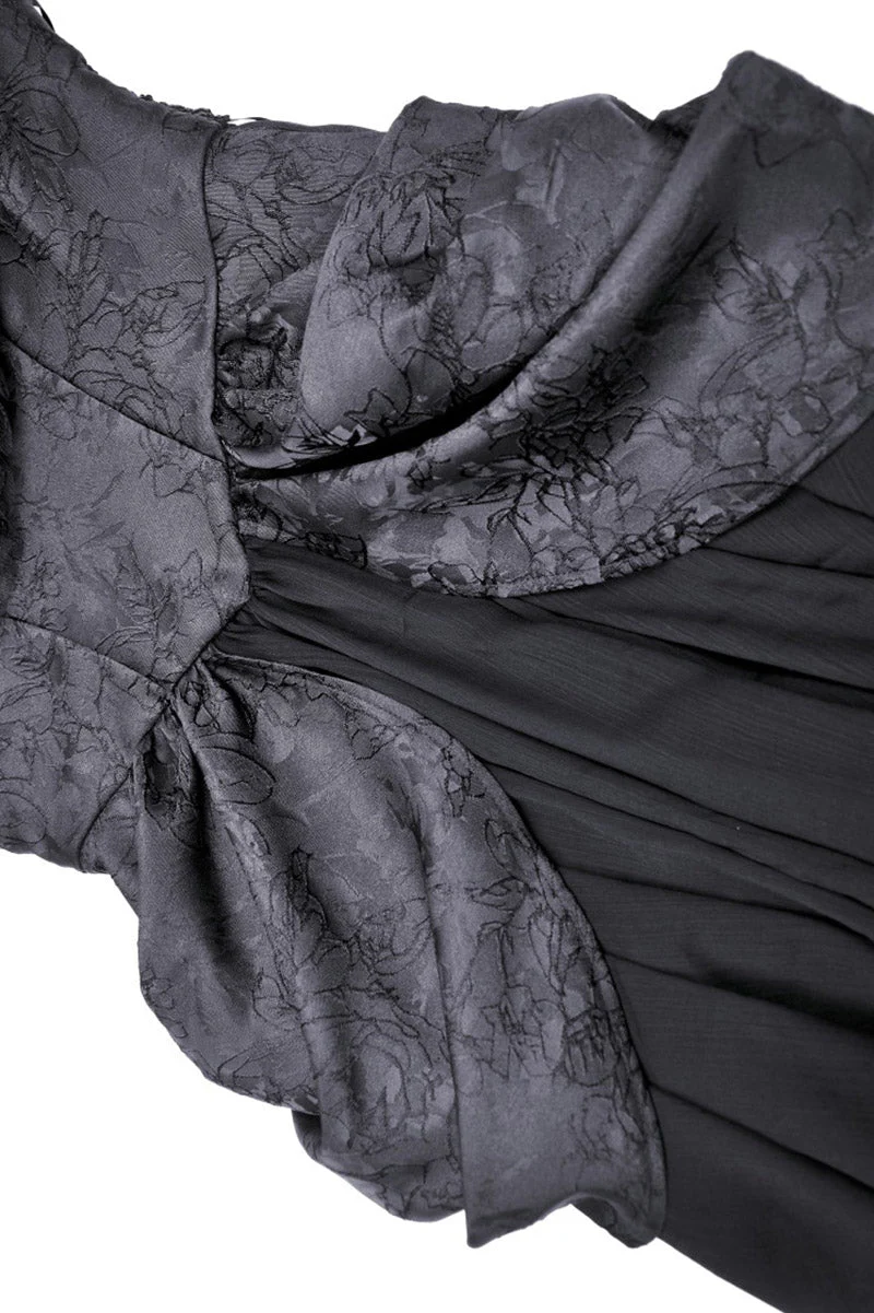 Black Prayer Bustle Dress - Image 9
