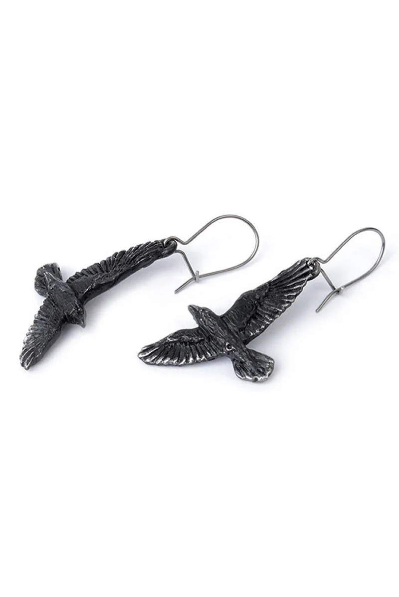 Black Raven Earrings - Image 3
