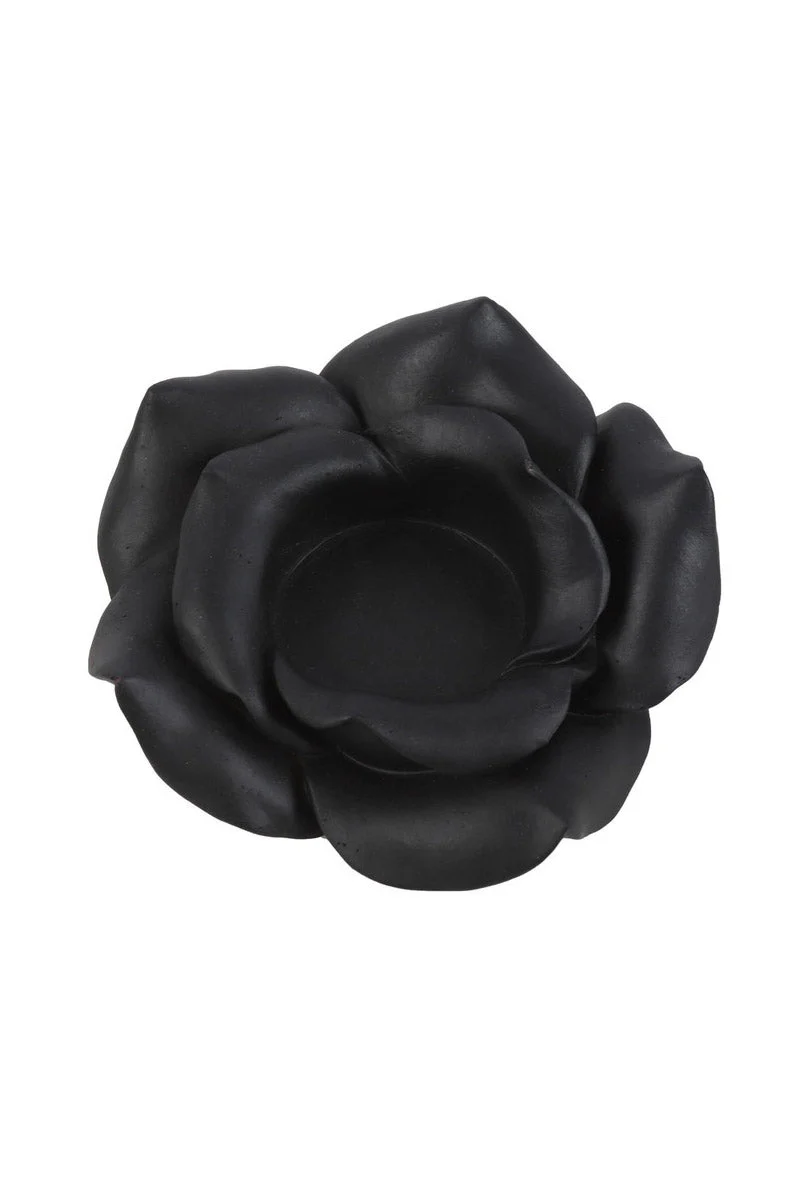 Black Rose Tealight Candle Holder - Image 4