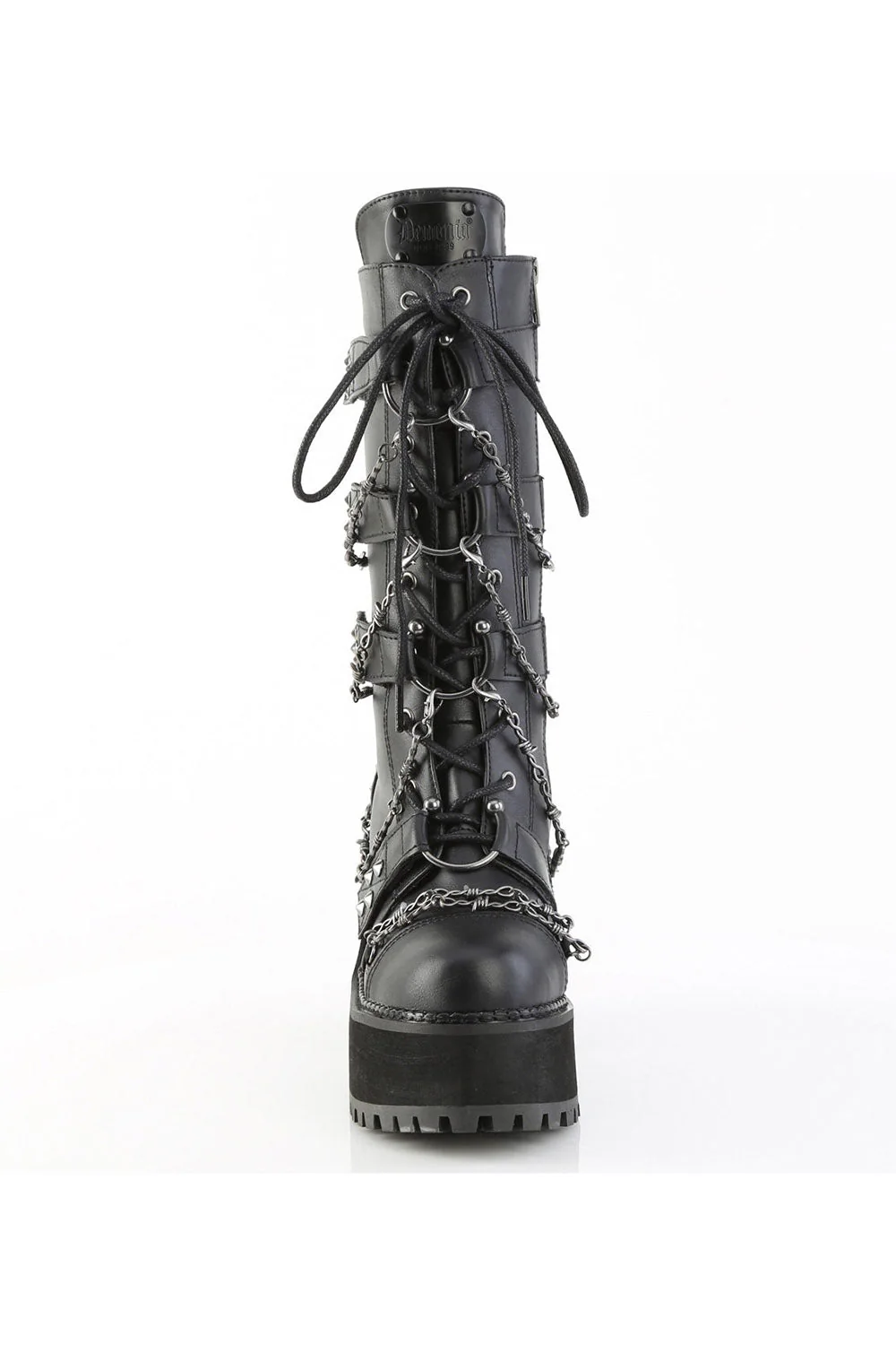 Black Sacraments Studded Punk Boots [ASSAULT-117] - Image 2