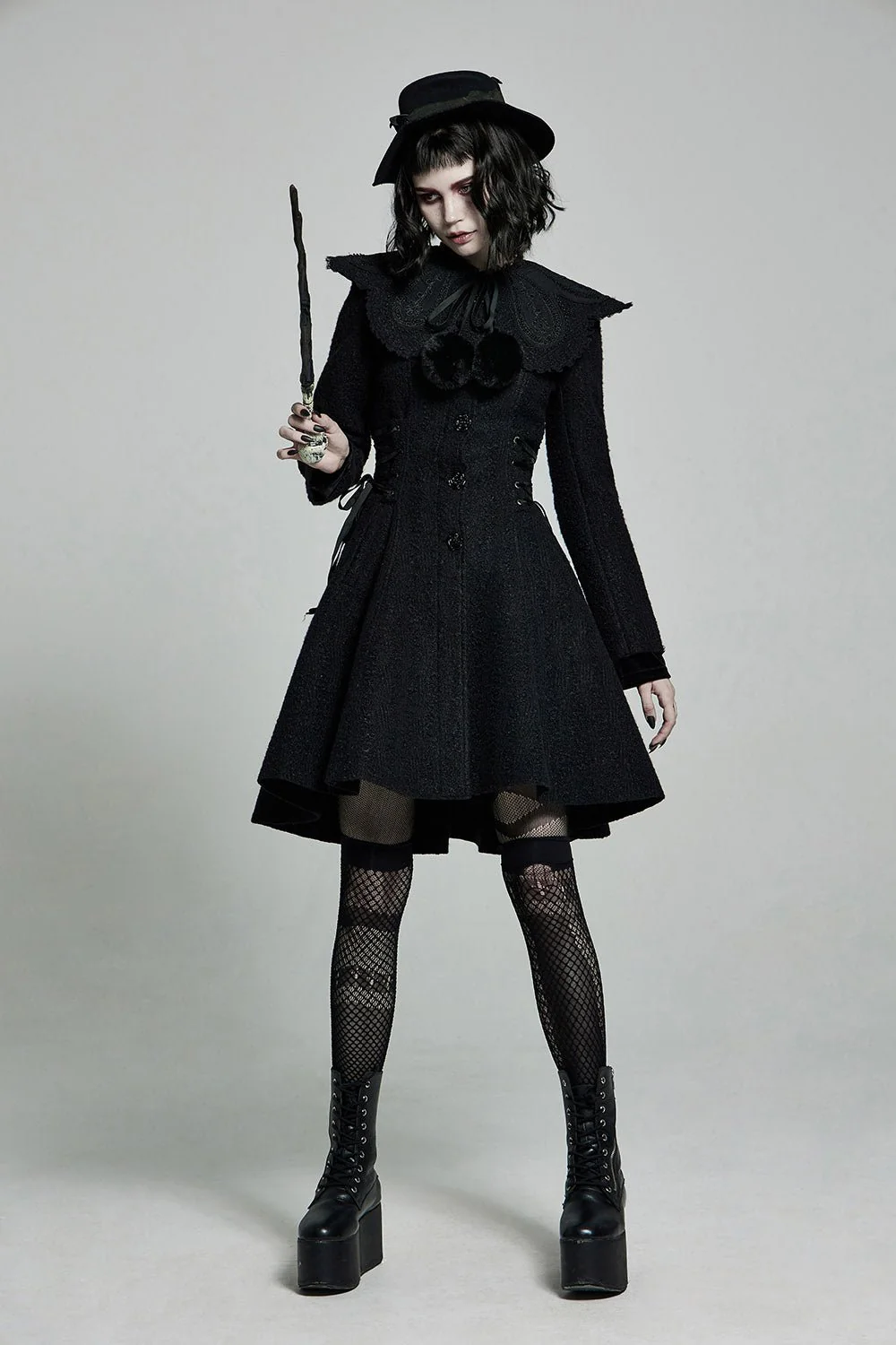 Black Sheep Vintage Goth Coat - Image 3