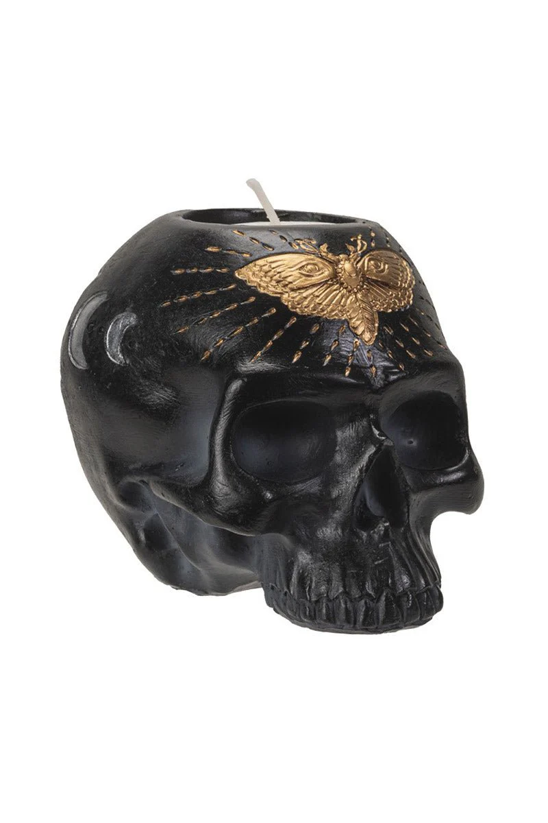 Black Skull Candle Holder - Image 2