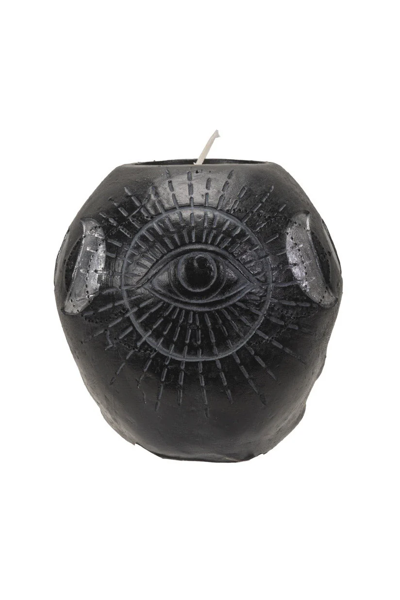 Black Skull Candle Holder - Image 3