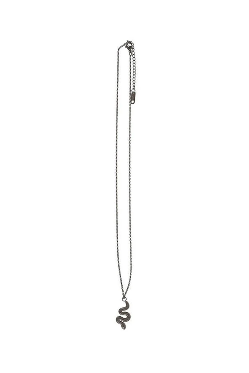 Black Snake Pendant Necklace - Image 3