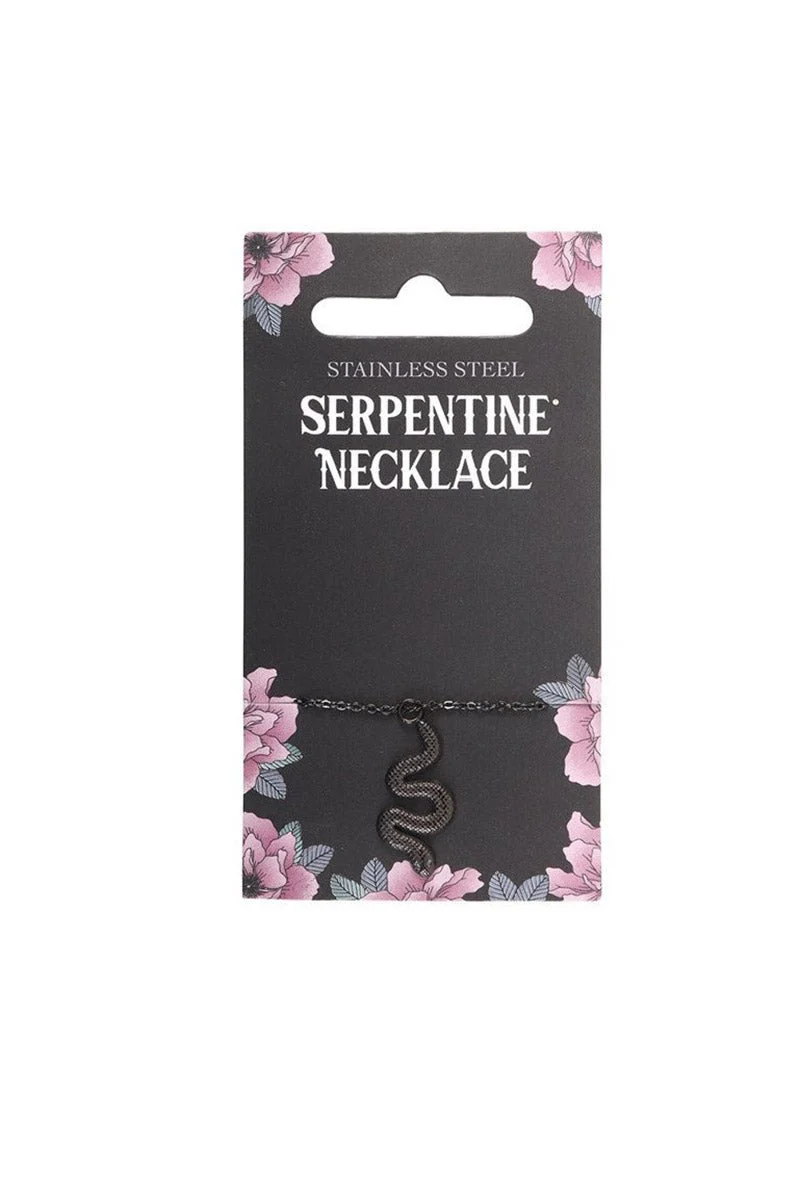 Black Snake Pendant Necklace - Image 4