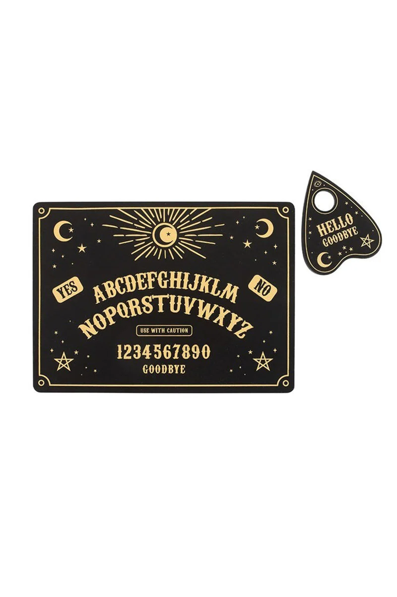 Black Talking Board Placement and Planchette Coaster - Image 2