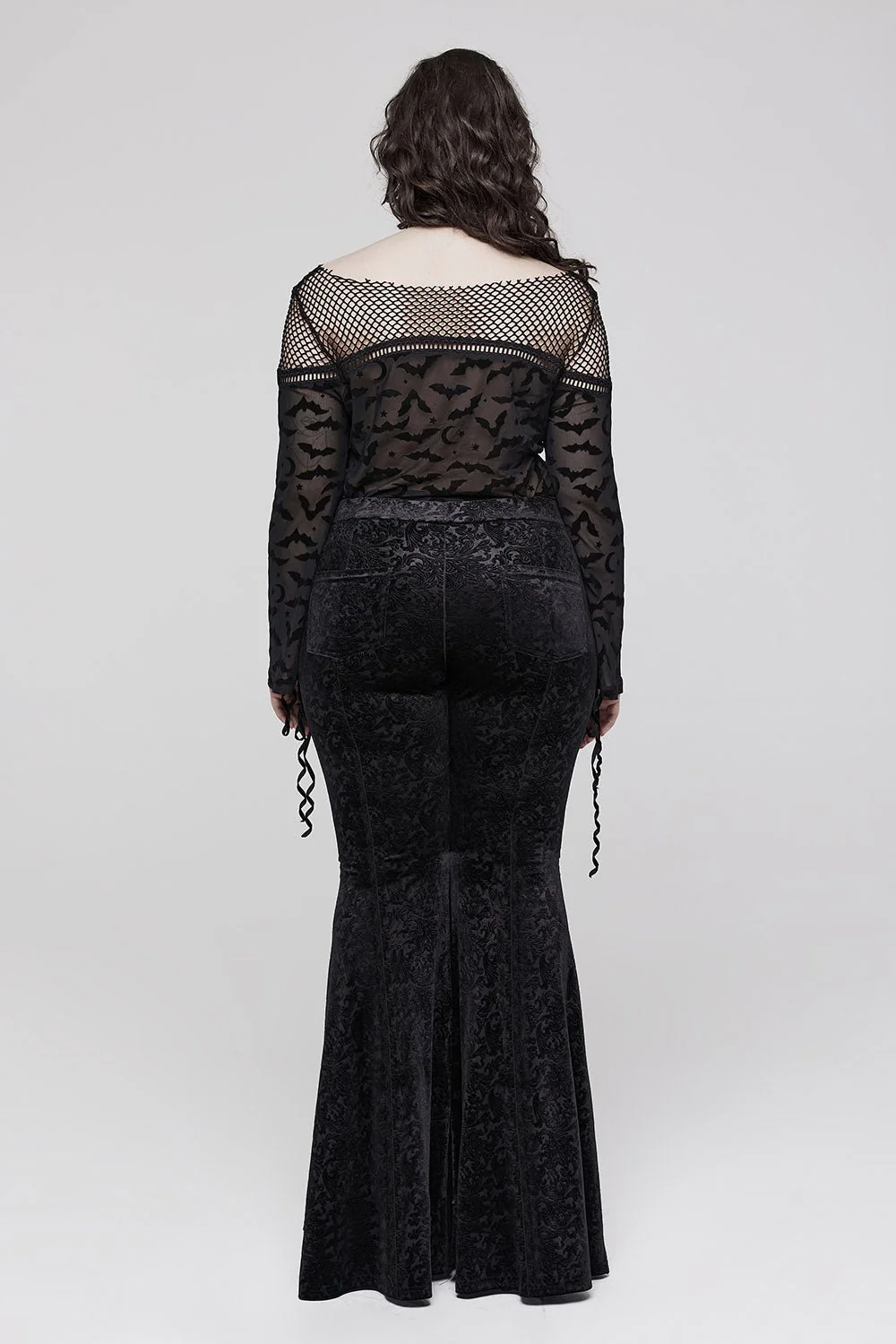 Black Vamp Velvet Flares - Image 4