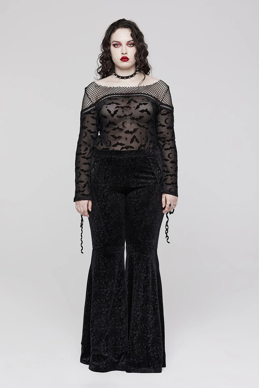 Black Vamp Velvet Flares - Image 6
