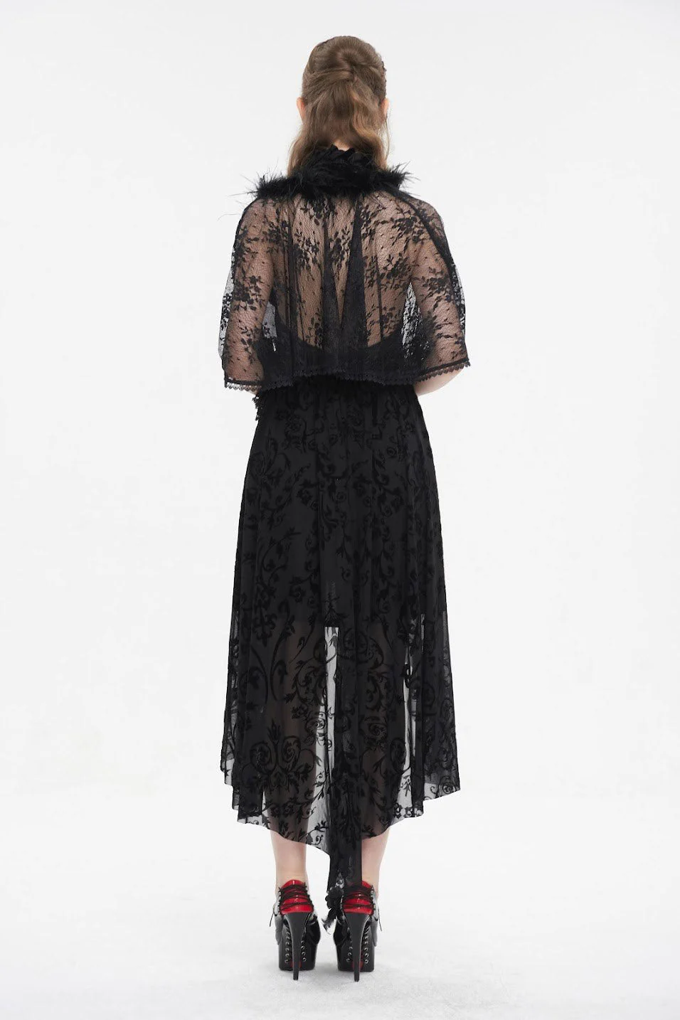 Black Vampress Lace Capelet - Image 6