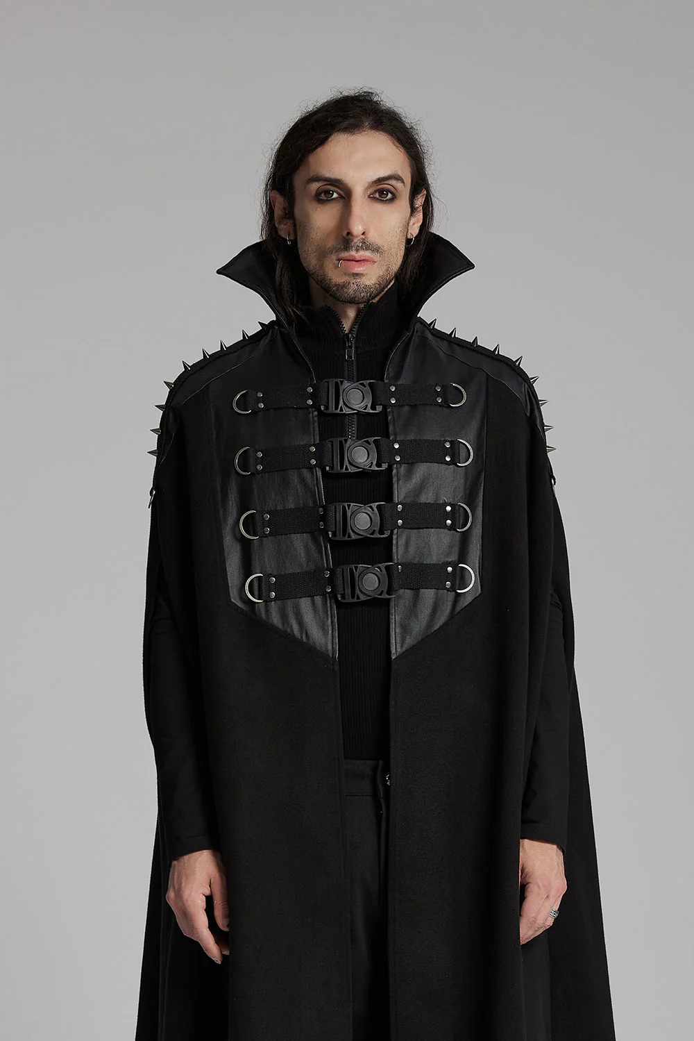 Black Vatican Spiked Cape - Image 5