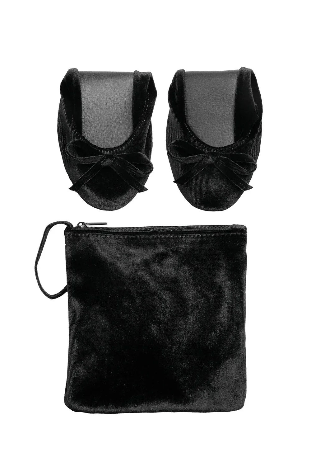 Black Velvet Folding Flats - Image 5