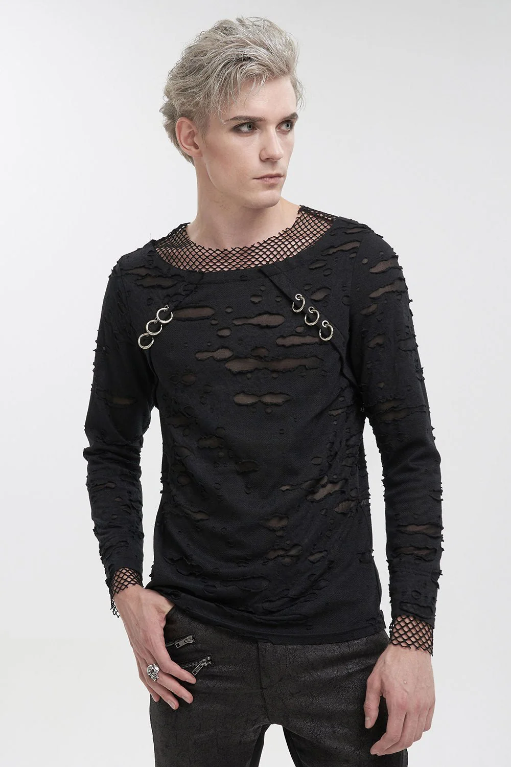 Black Whiskey Distressed Top - Image 8