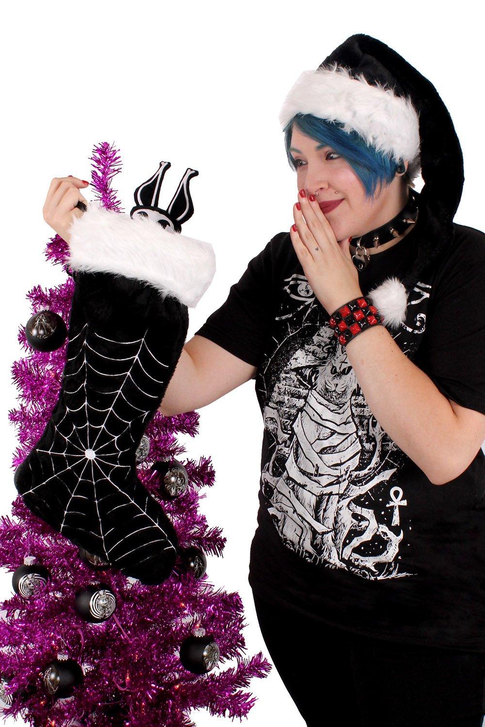 Black Widow Spiderweb Xmas Stocking - Image 12