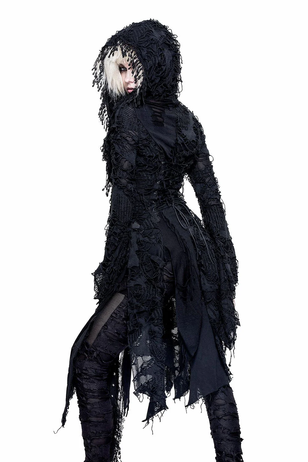 Black Witchery Tattered Cardigan - Image 2