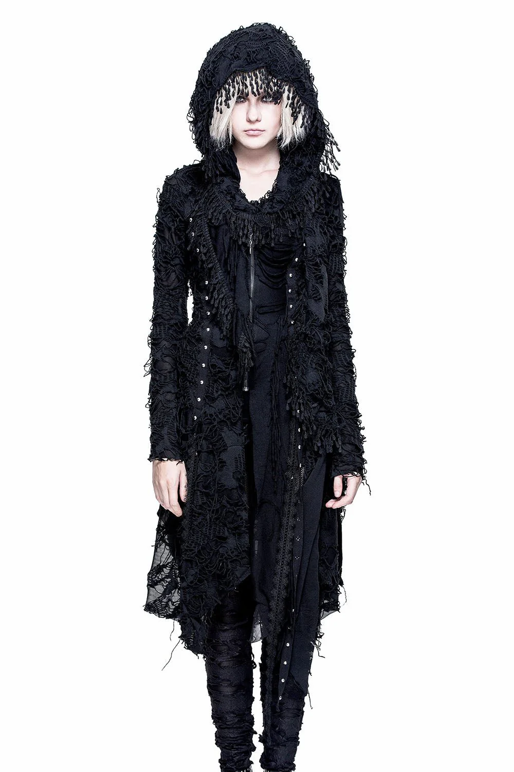 Black Witchery Tattered Cardigan - Image 4