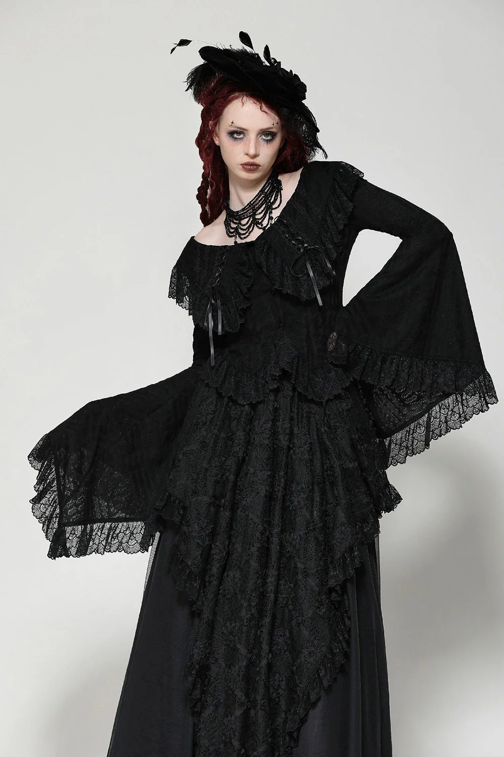 Blacks Sails Pirate Goth Blouse - Image 2