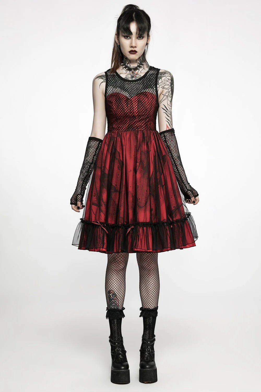Bleeding Baby Doll Dress Set [RED/BLACK] - Image 3