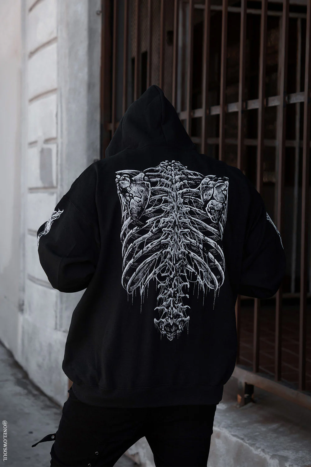 Bleeding Heart Skeleton Hoodie - Image 10