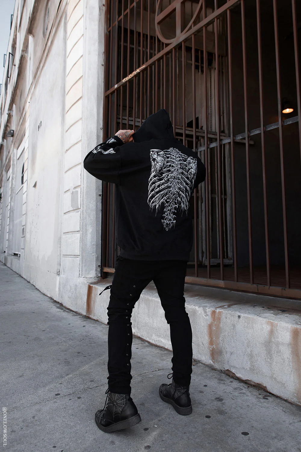Bleeding Heart Skeleton Hoodie - Image 11