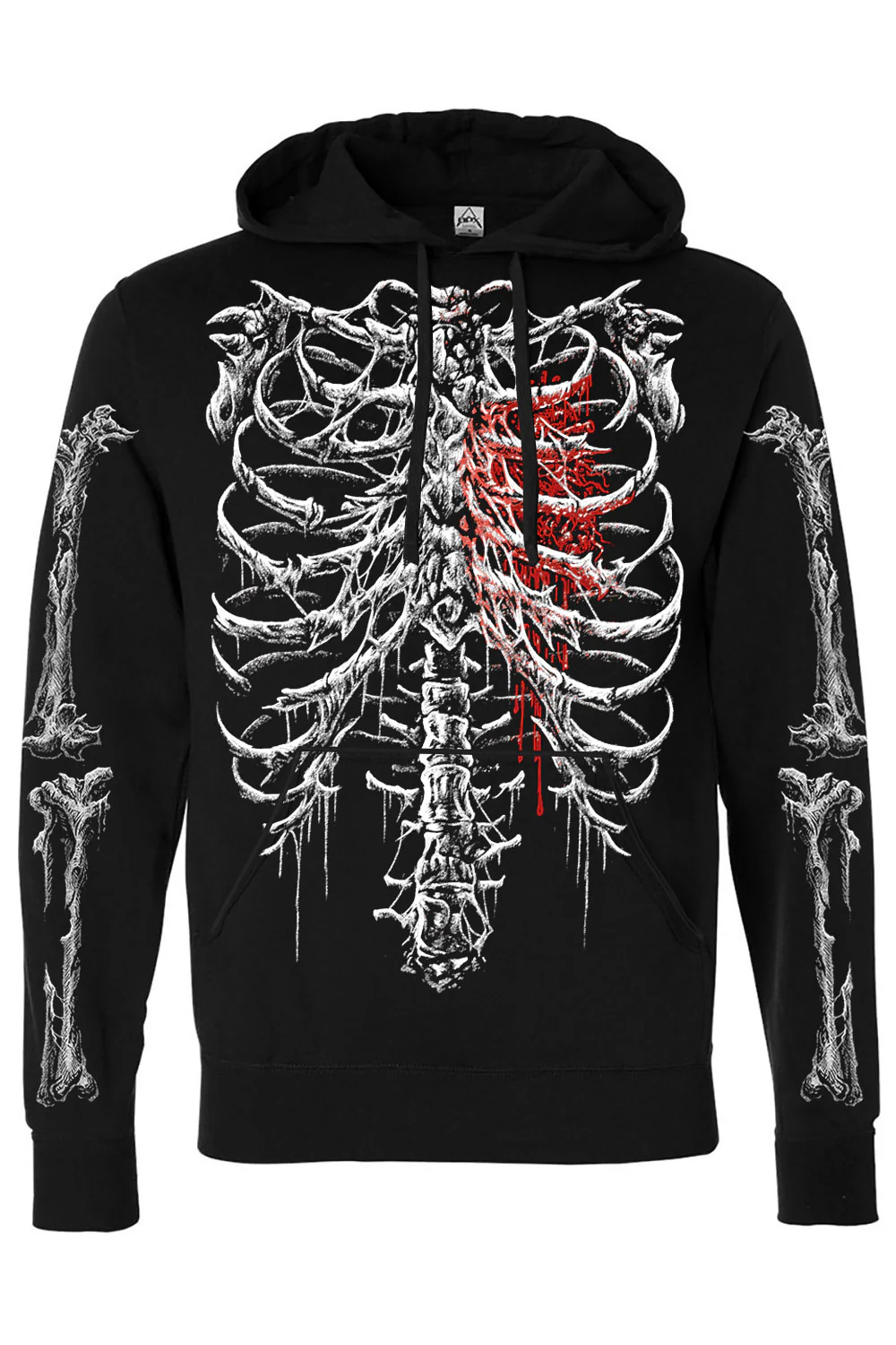 Bleeding Heart Skeleton Hoodie - Image 4