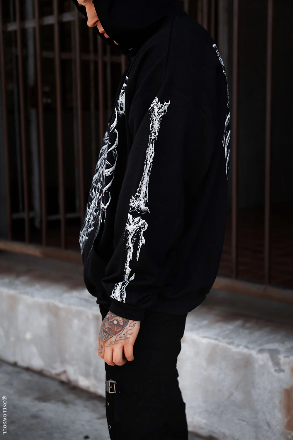 Bleeding Heart Skeleton Hoodie - Image 9