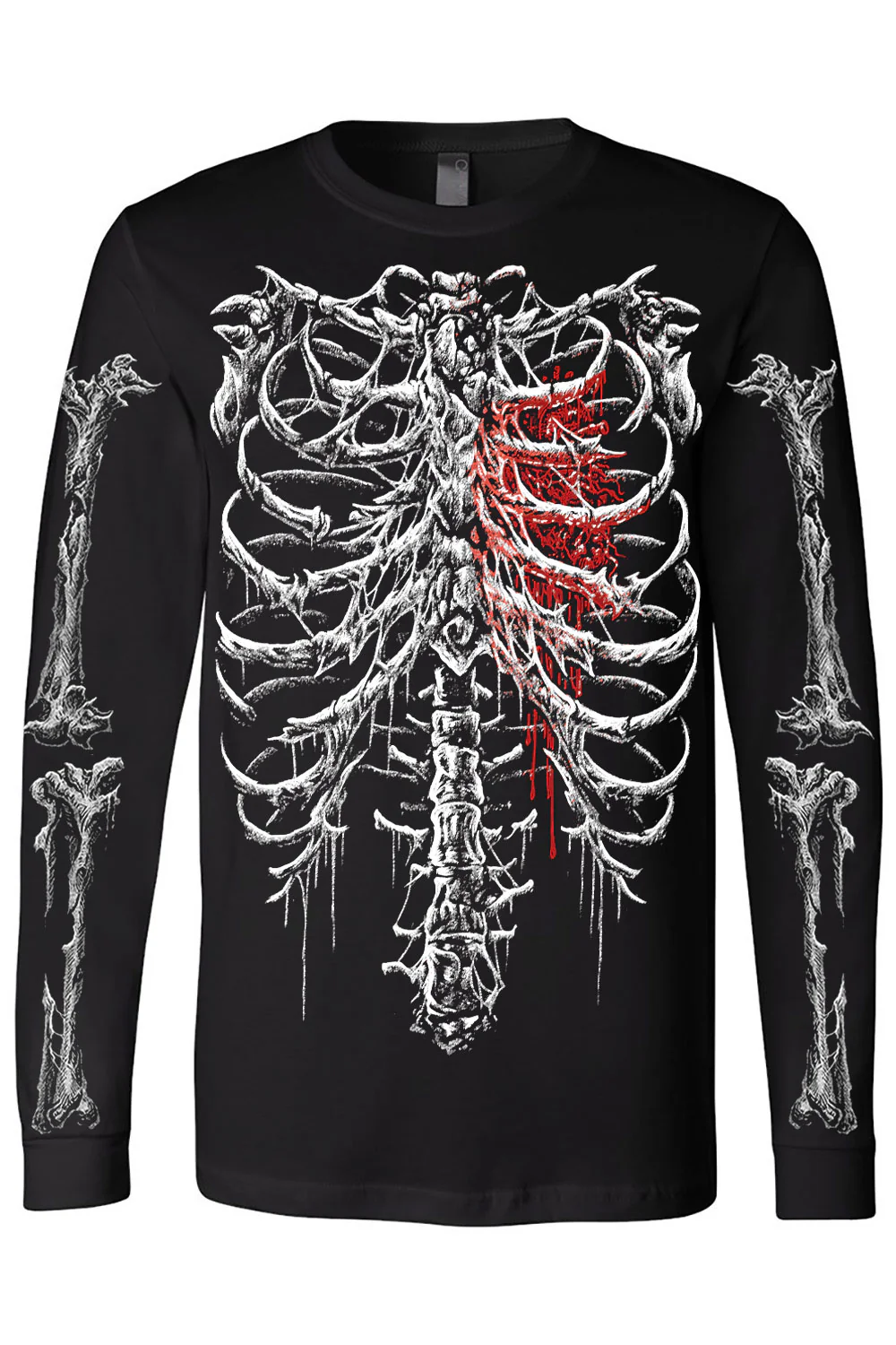 Bleeding Heart Skeleton T-shirt - Image 6