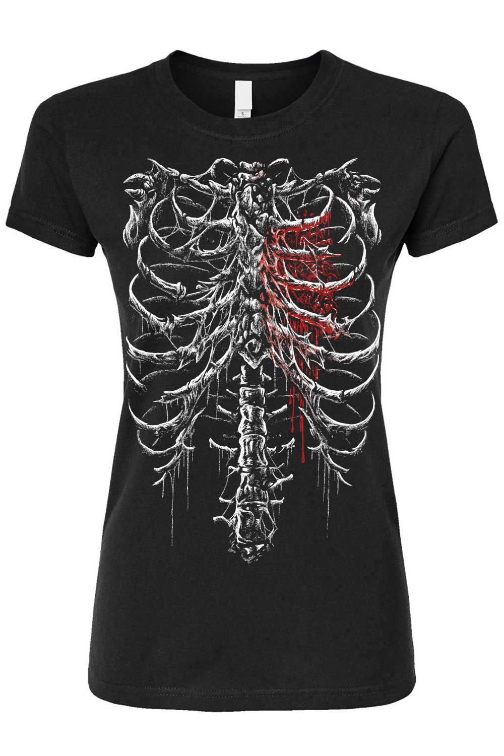 Bleeding Heart Skeleton T-shirt - Image 8