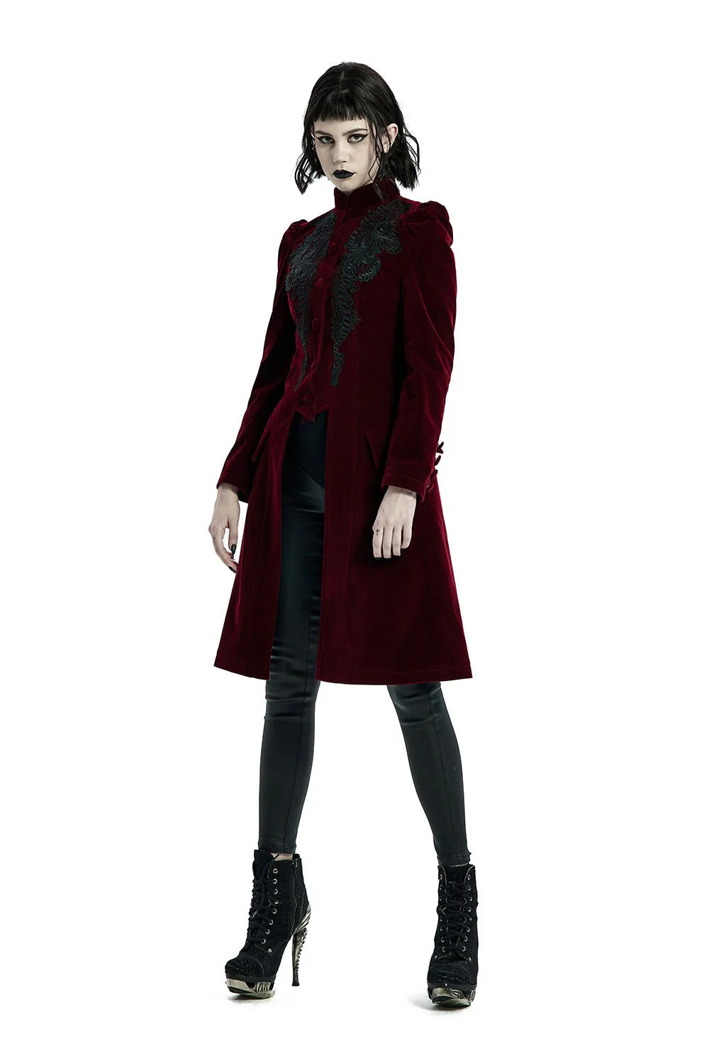 Bleeding Rose Velvet Coat [RED] - Image 2