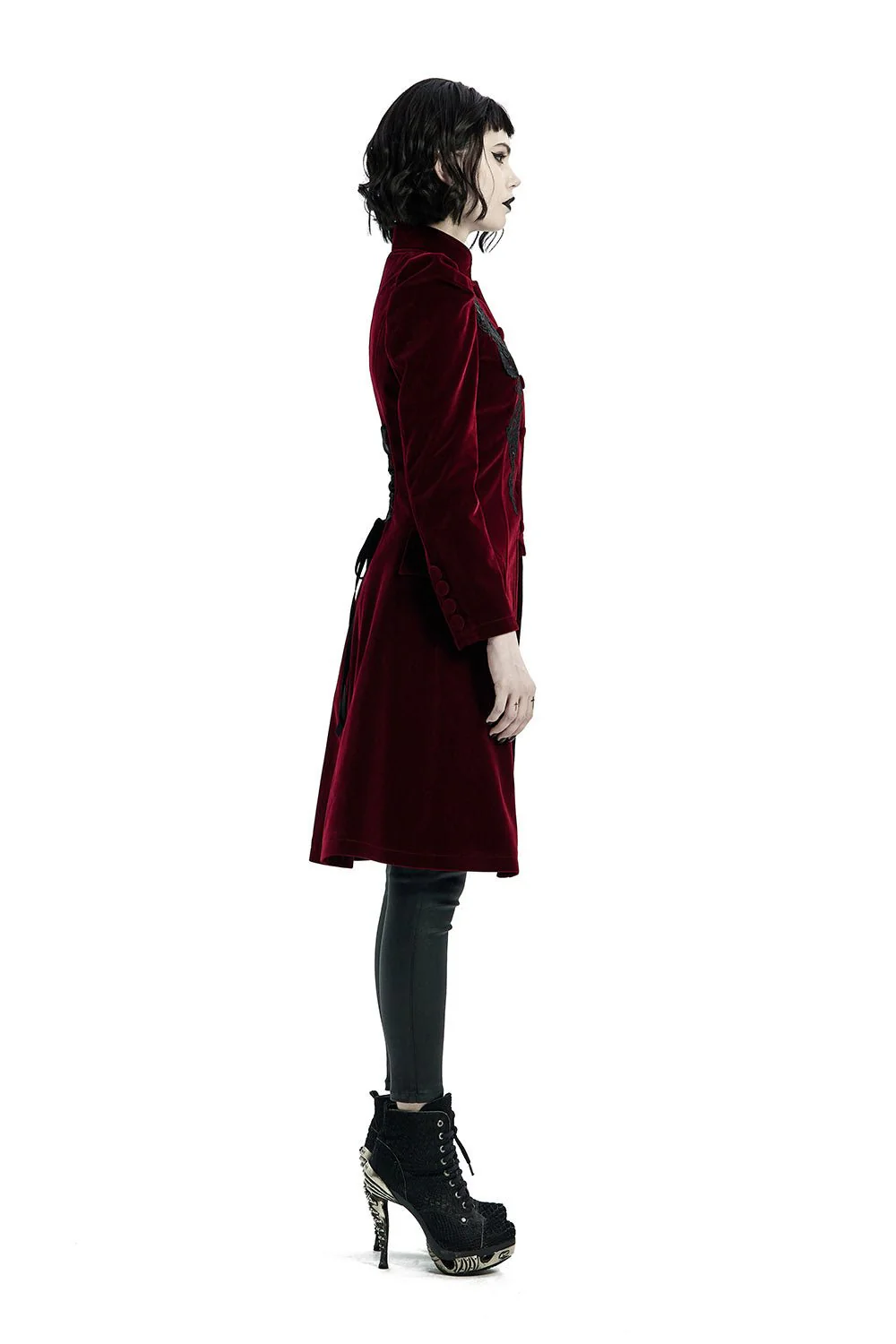 Bleeding Rose Velvet Coat [RED] - Image 3