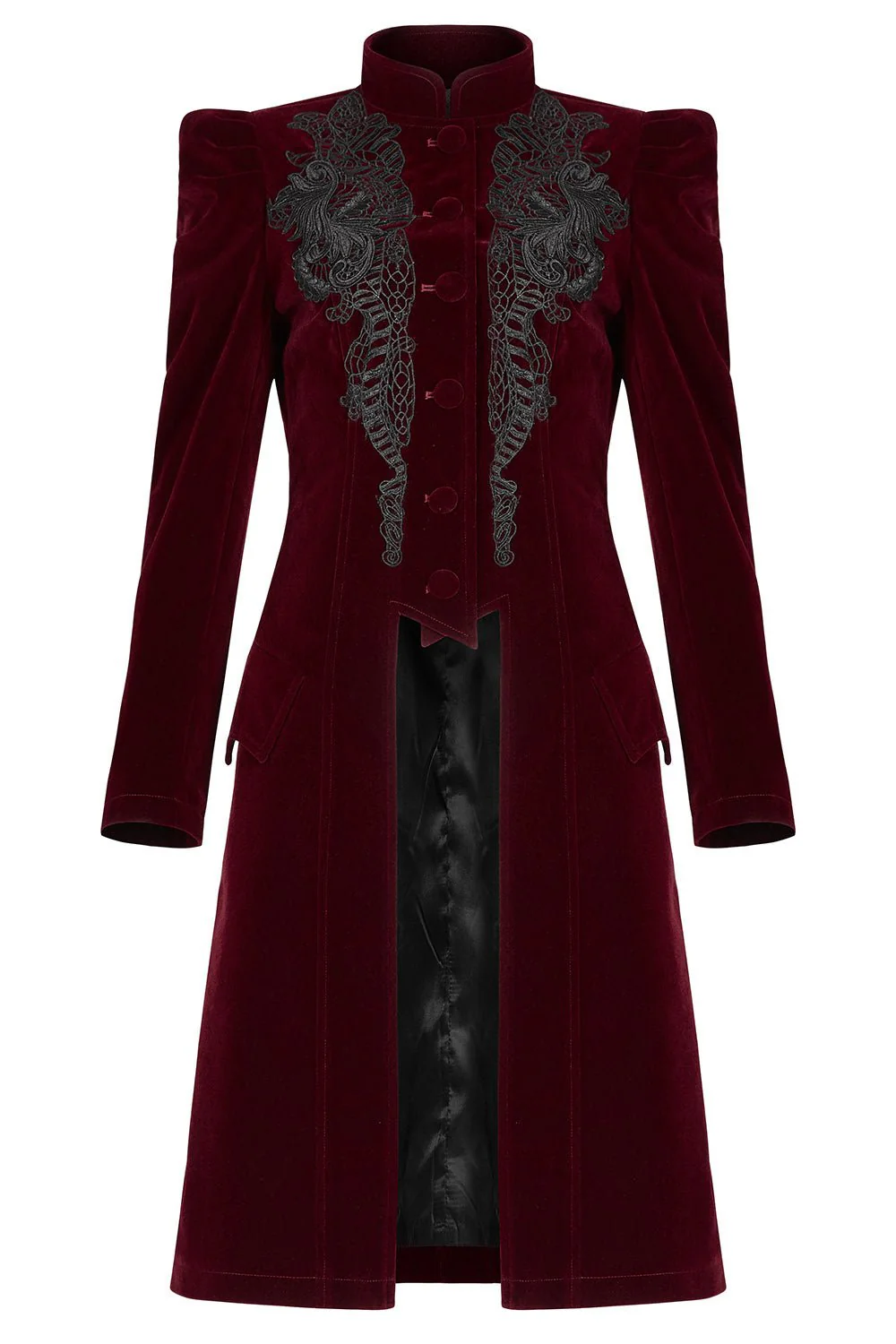 Bleeding Rose Velvet Coat [RED] - Image 6